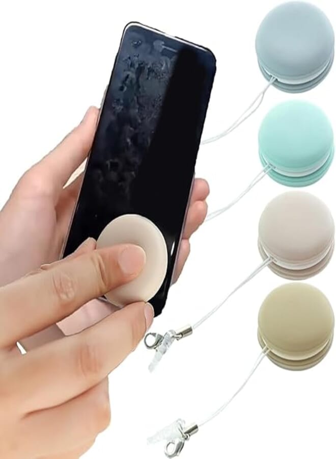 GQ 4PCS Screen Cleaner, Lindell Screen and Eyeglass Brush, Screen and Eyeglass Brush Cleaner, Lindell Mobile Screen Cleaner, Creative Phone Screen Wipe Pendant